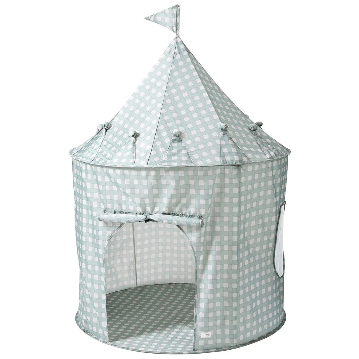 3 SproutsZelt blau kariert