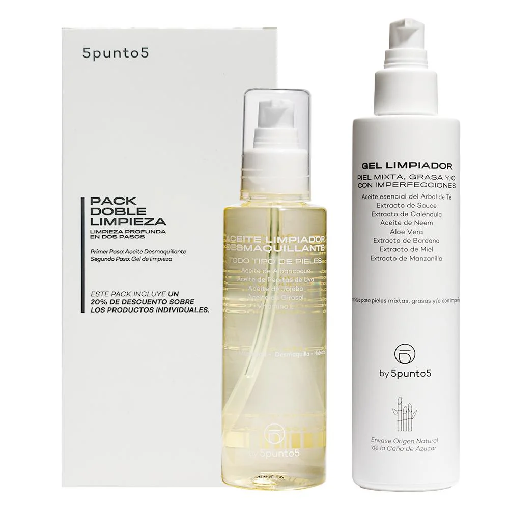 5punto5 Pack Doble Limpieza Pieles Mixtas/Grasas 1 ud