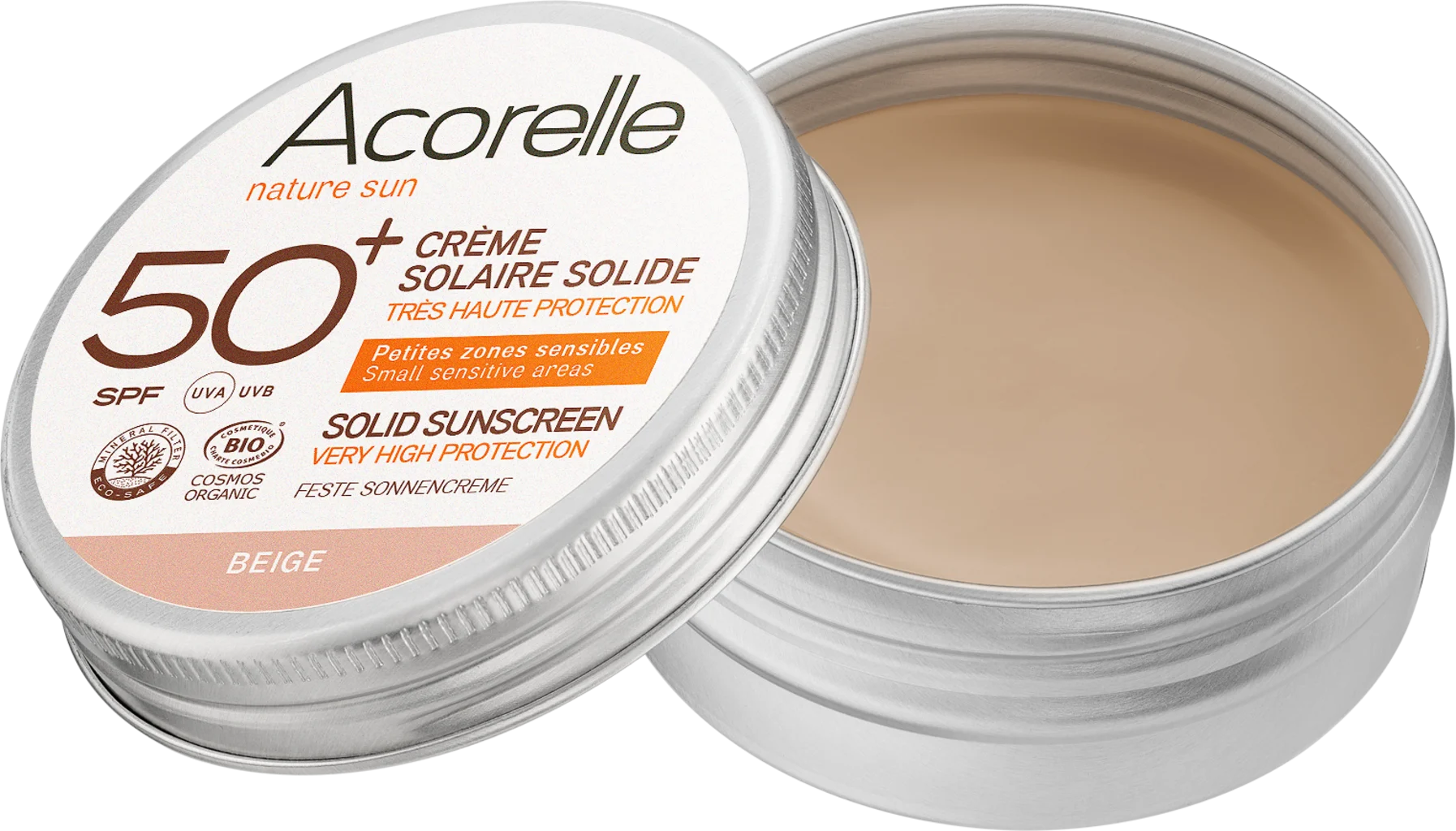 Acorelle Feste Sonnencreme LSF 50+ - beige, 20 g