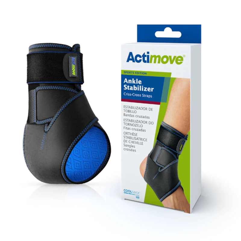 Actimove Stabilisierendes Fußkettchen mit Querbändern Farbe Schwarz Universalgröße 1 Stück