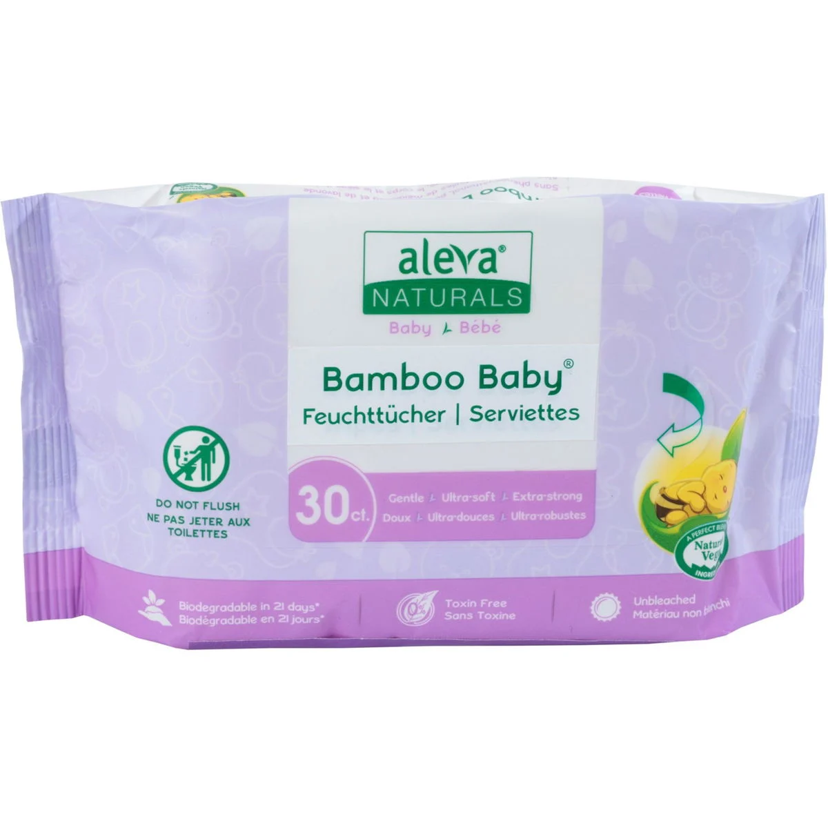 aleva NATURALSBambus Feuchttücher 30 Stück