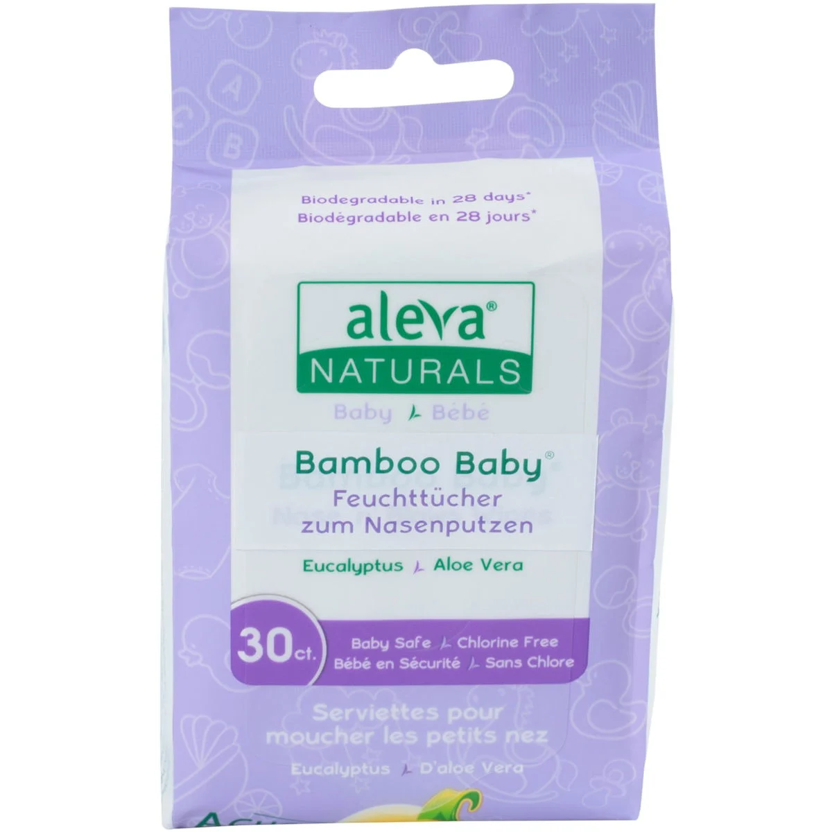 aleva NATURALSBambus Feuchttücher zum Naseputzen