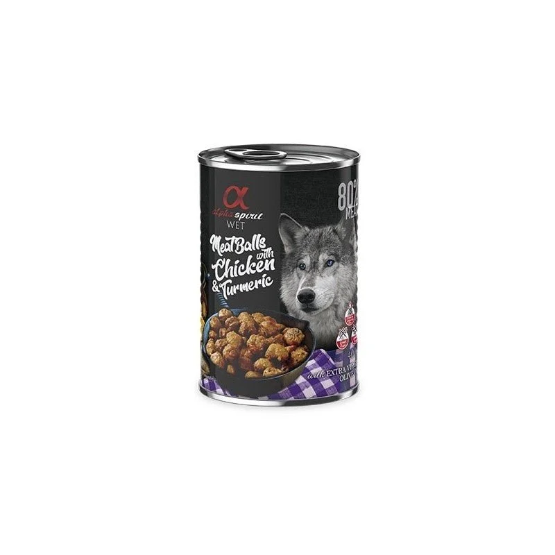 Alpha Spirit Albóndigas Pollo Cúrcuma Feuchte Nahrung 400g