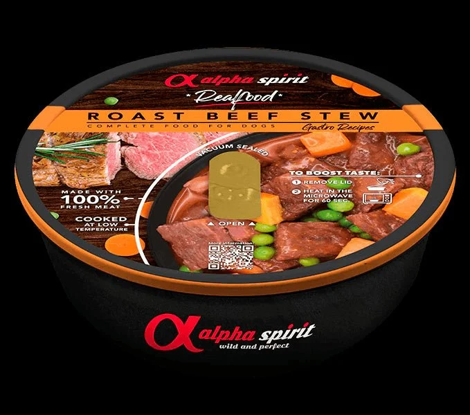 Alpha Spirit Canine Estofado Ternera Comida Húmeda 9 x 280g