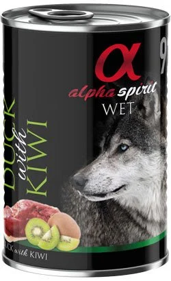 Alpha Spirit Canine Pato C/Manzana Verde Feuchtfutter 6x400g