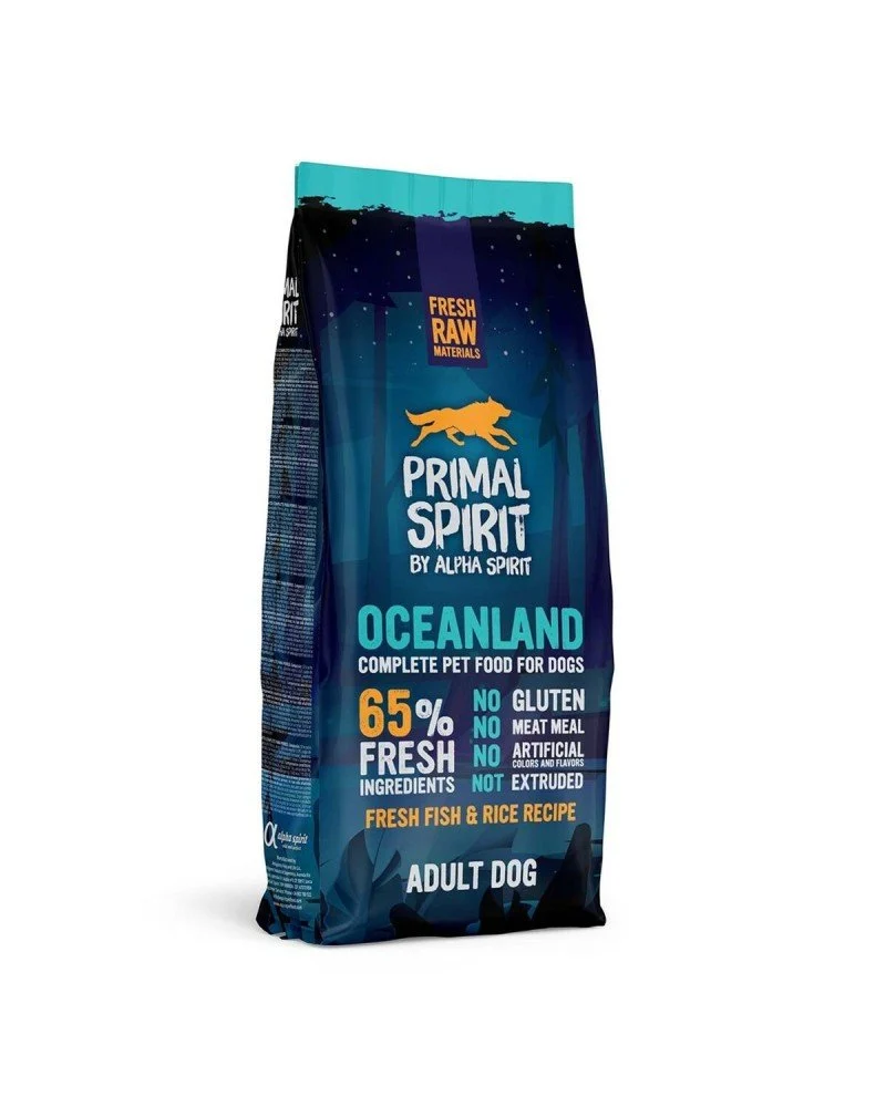 Alpha Spirit Canine Primal 65% Oceanland Trockenfutter für erwachsene Hunde 12kg