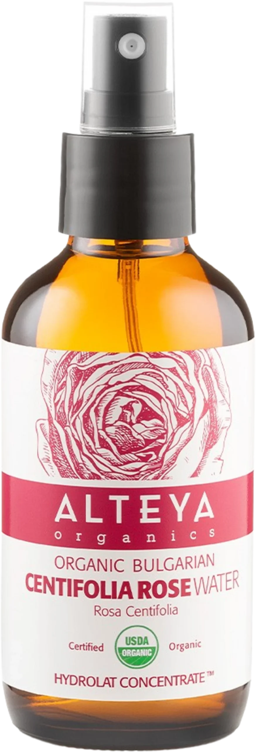 Alteya Organics Organic Bulgarian Centifolia Rose Water, 120 ml