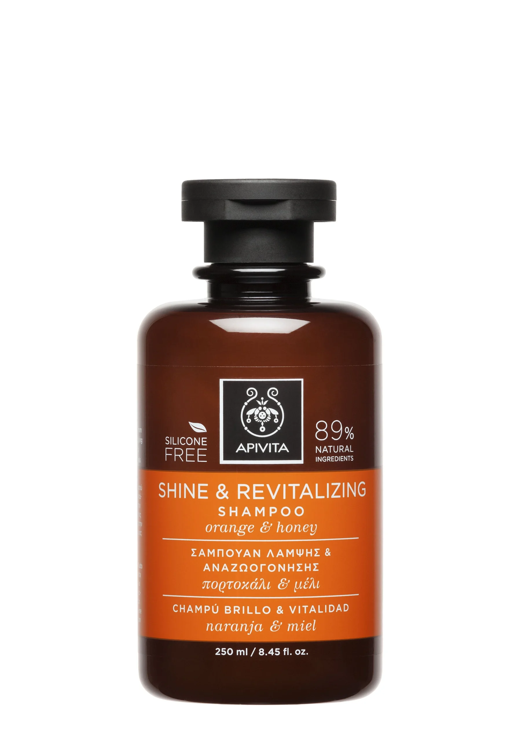 APIVITA Glanz- und Vitalitätsshampoo mit Orange und Honig, 250 ml