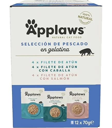 Applaws Atún und Krabbe Feuchte Beutel 12 Stk