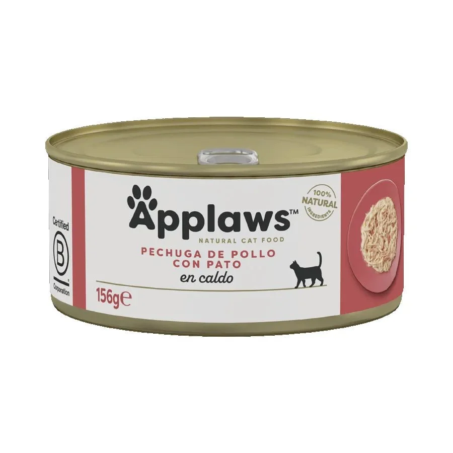 Applaws Nassfutter für Katzen Huhn und Ente 24x156gr