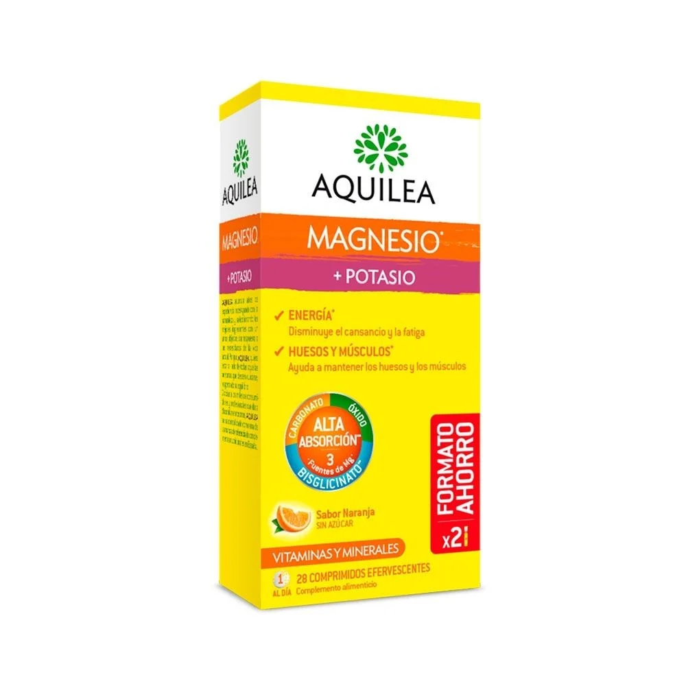 AQUILEA Magnesium + Kalium Orangengeschmack 28 Brausetabletten