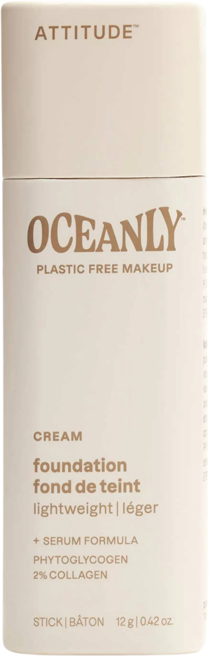 ATTITUDE Oceanly Light Coverage Foundation Stick, Espresso (12 g)