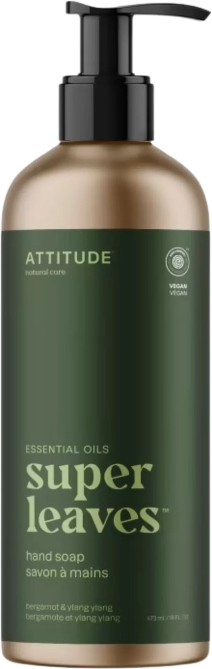 ATTITUDE Super Leaves Hand Soap Bergamot & Ylang Ylang, 473 ml