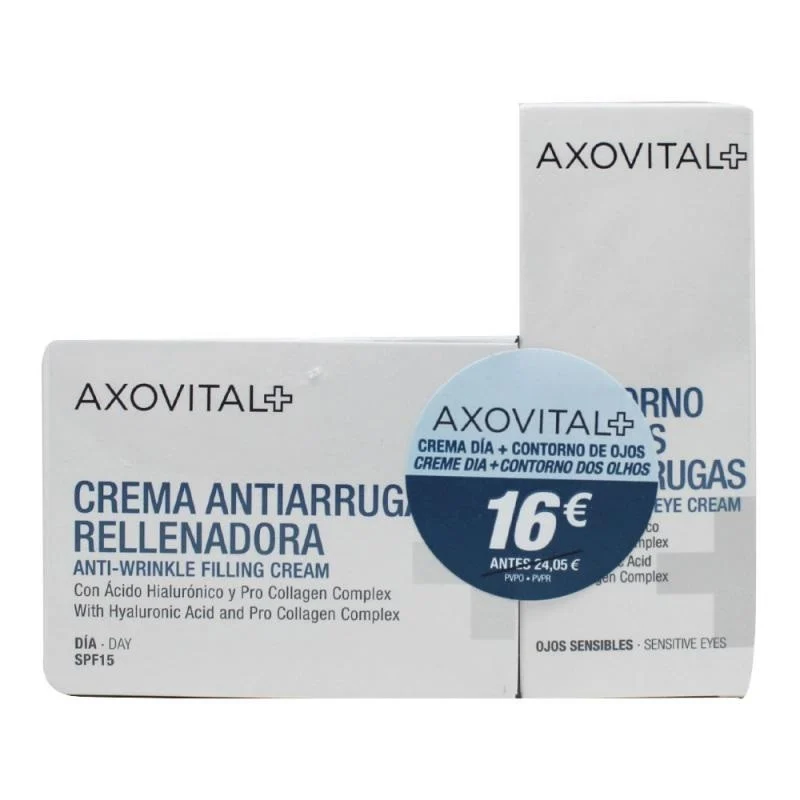 AXOVITAL Pack Anti-Falten Tagescreme 50ml + Augenkontur 15ml