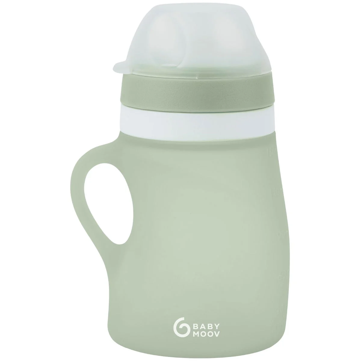 BabymoovSilikon Trinkflasche grün