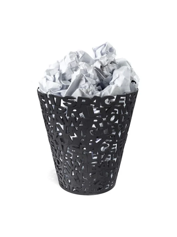 Balvi Letters Abfalleimer – Schwarz