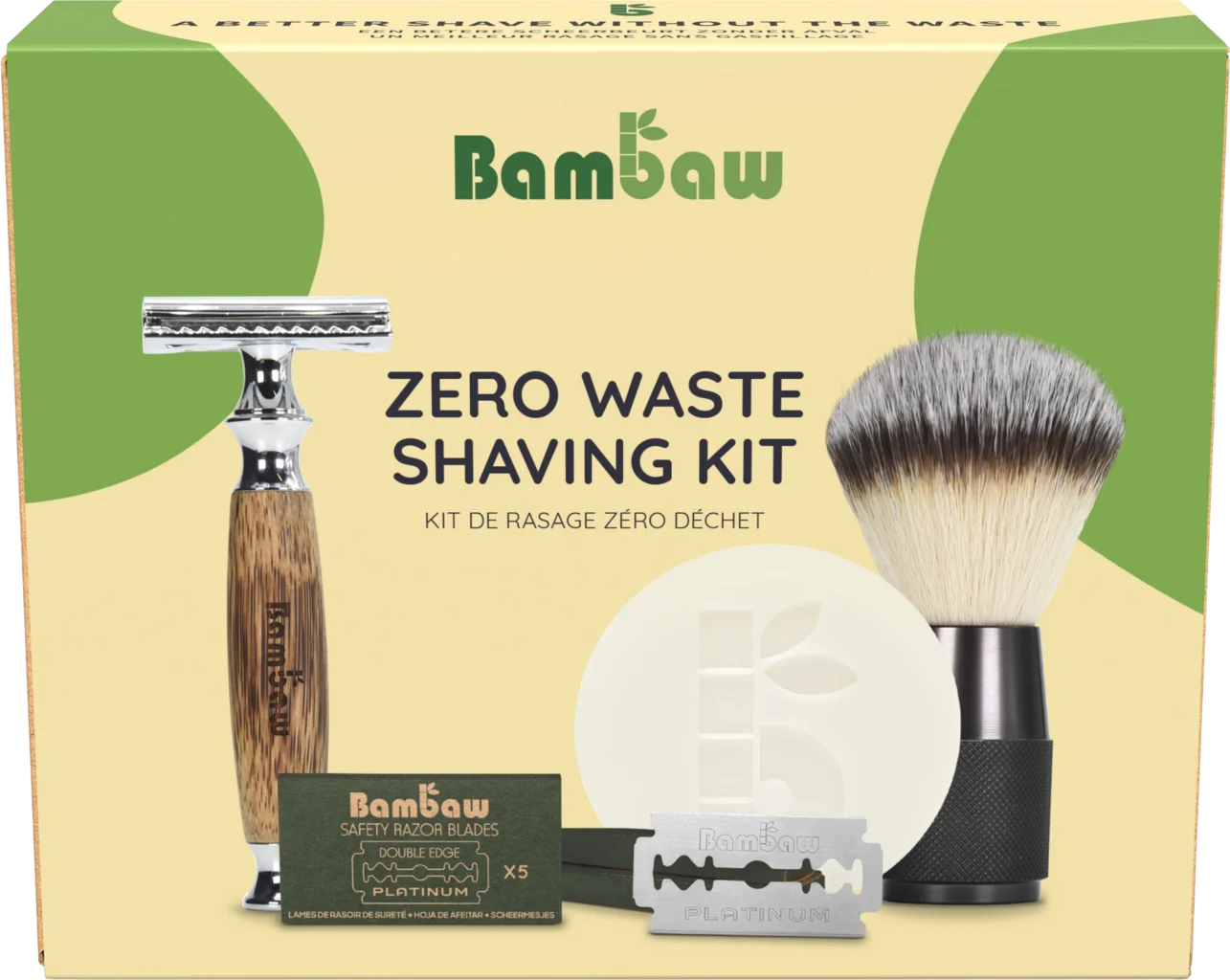 Bambaw Rasur Set Bambus