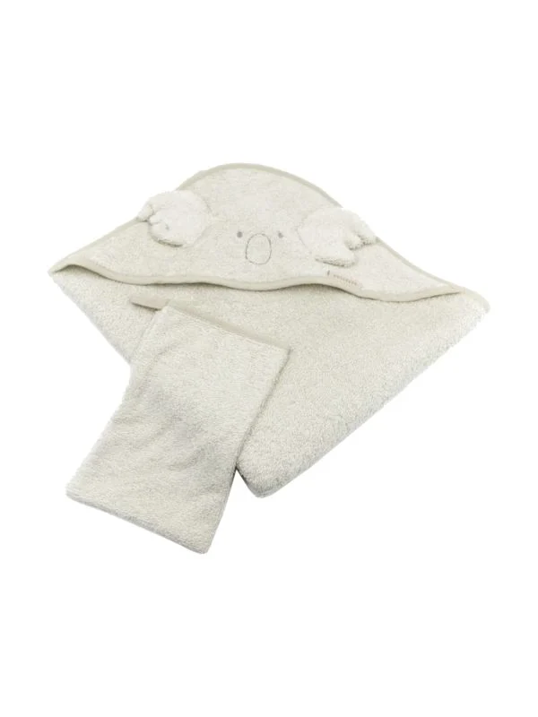 Bamboom Handtuch und Handschuh - Oyser Grey