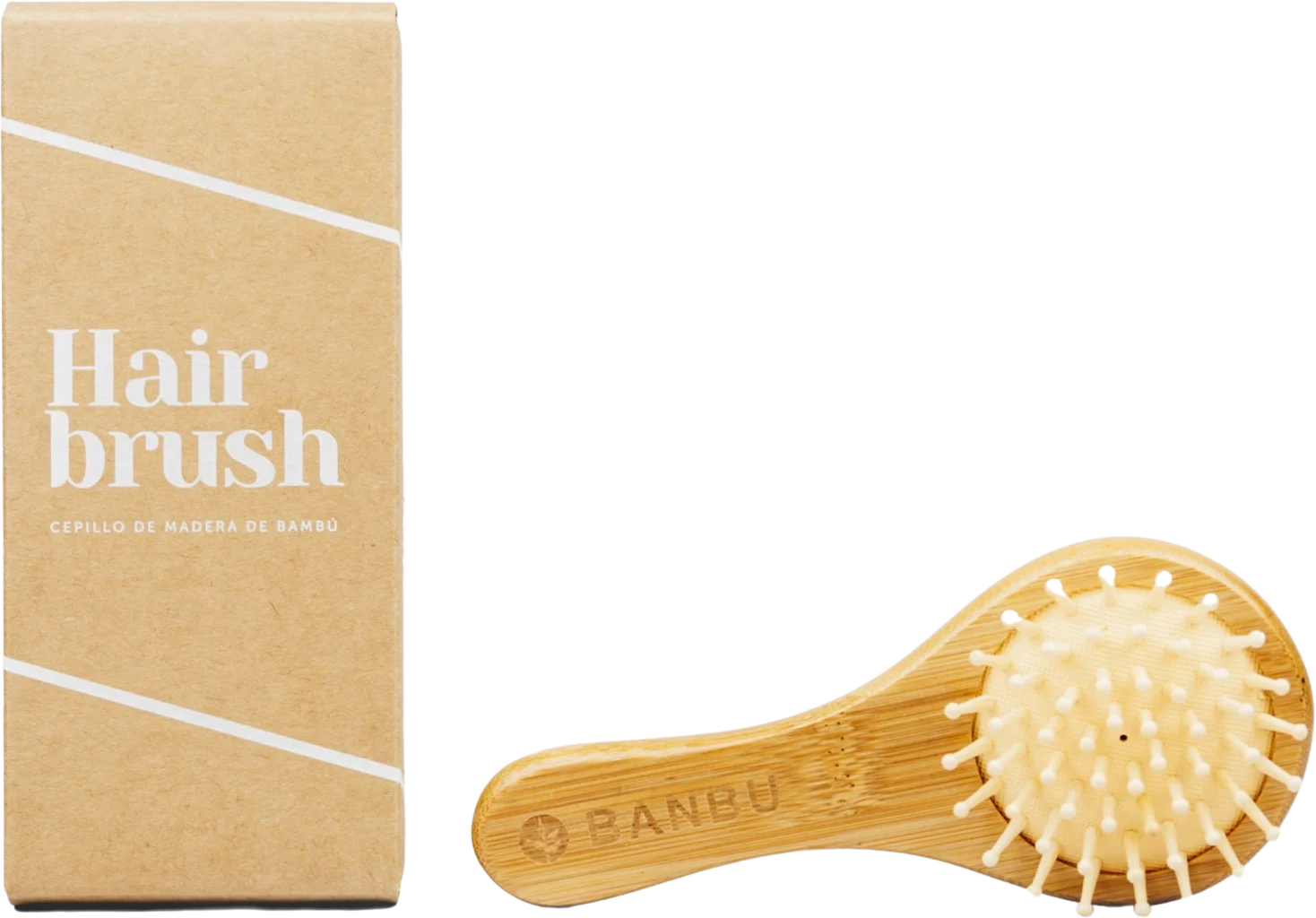 BANBU Bambus Haarbürste Reiseformat