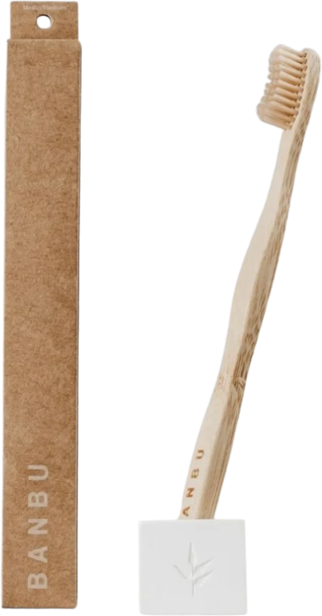 BANBU Bambus-Zahnbürste Mittel, Blau