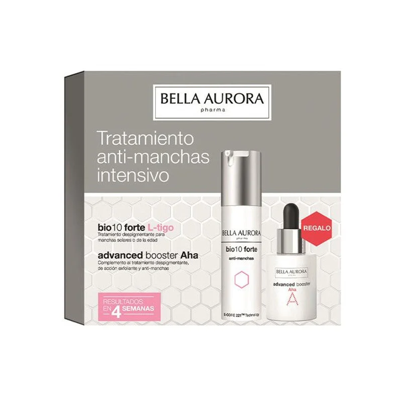 BELLA AURORA BIO 10 Forte L-Tigo Depigmentierungsbehandlung 30 ml + Advanced AHA Booster 30 ml als GESCHENK