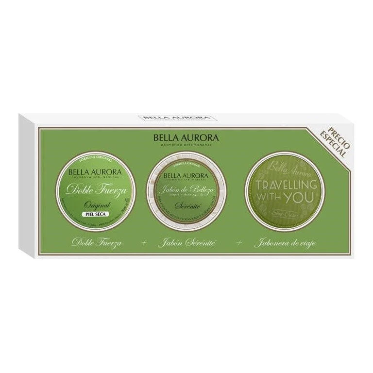 BELLA AURORA Doppelstärkenpaket für trockene Haut + Sérénité-Seife + GESCHENK Reiseseifenschale