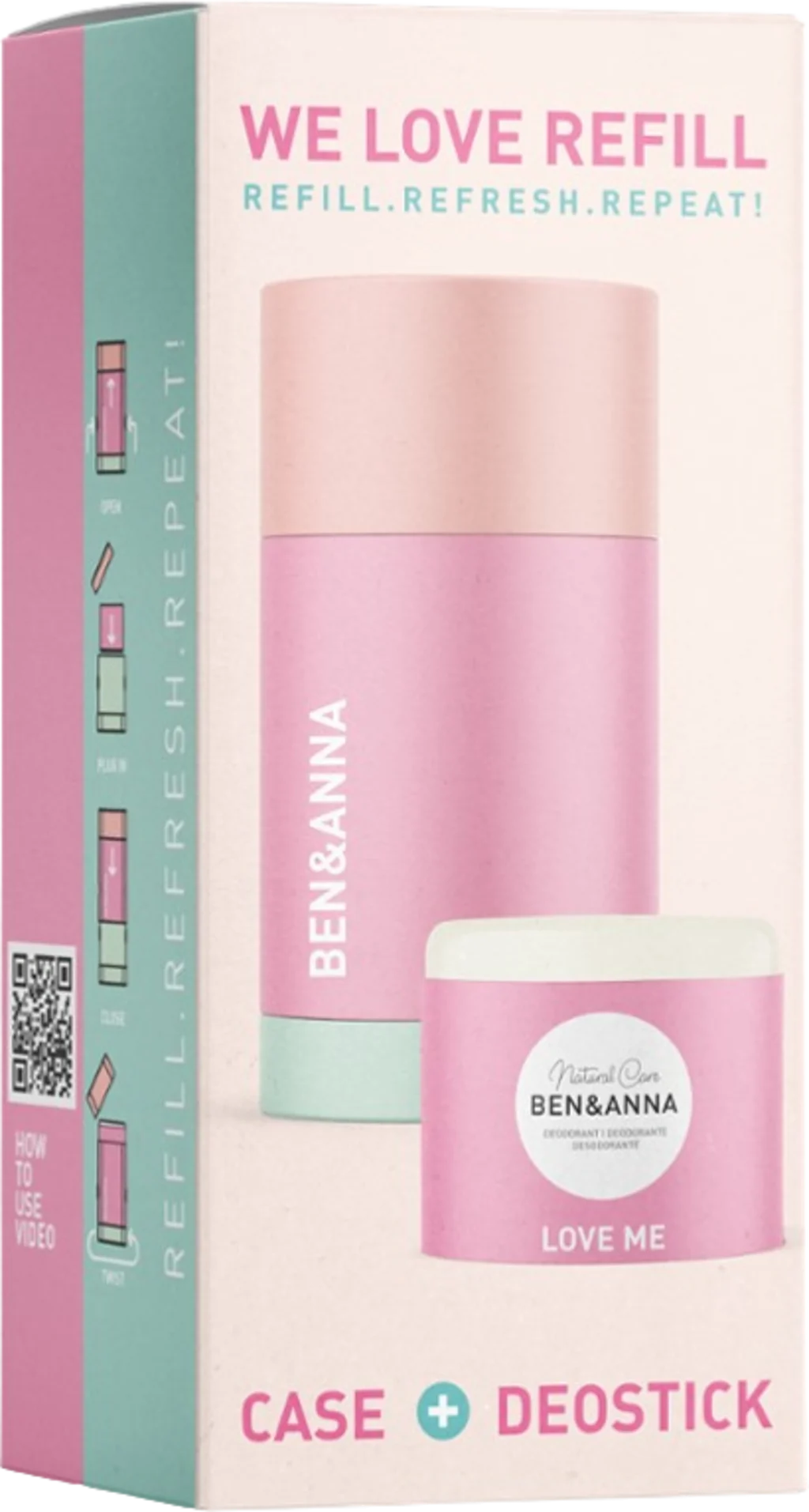 BEN & ANNA We Love Refill Deostick "Love Me", Nachfüllpack (40 g)