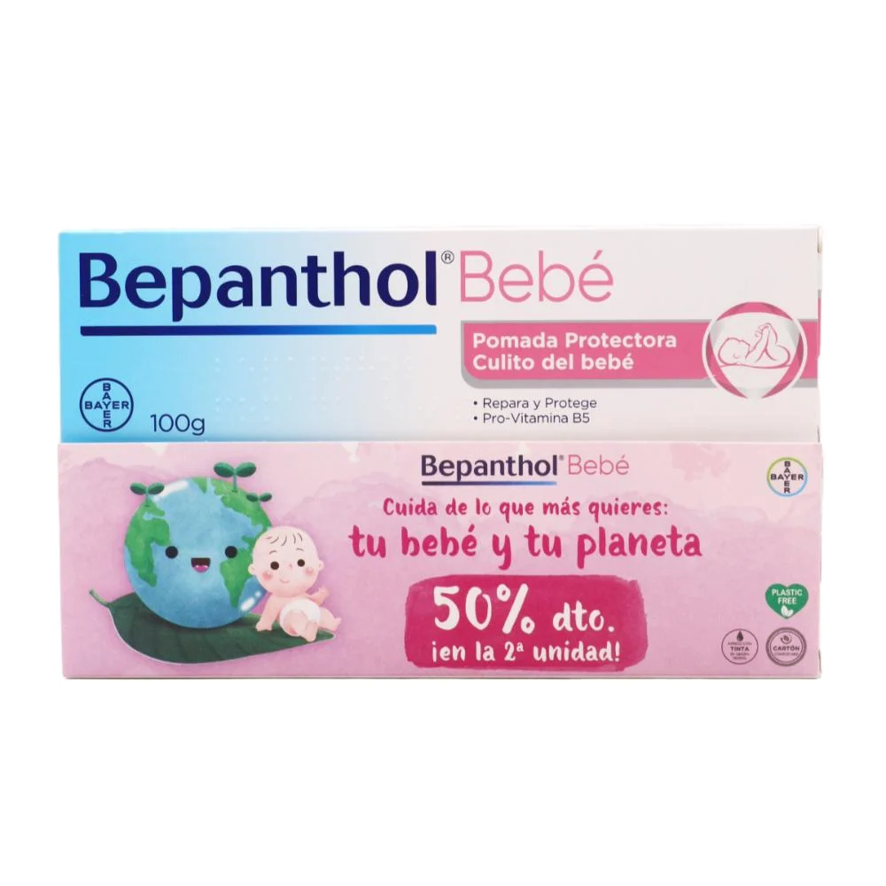 BEPANTHOL Pomada Protectora Bebé DUPLO 2x100gr 50% 2ª ud