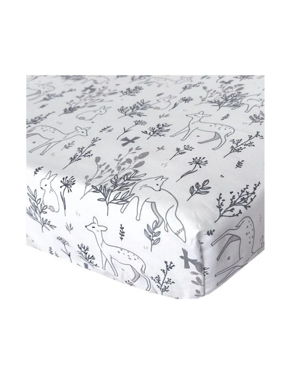 Bink Bedding Bas Spannbettlaken - 90 x 200 cm - Waldtierprint