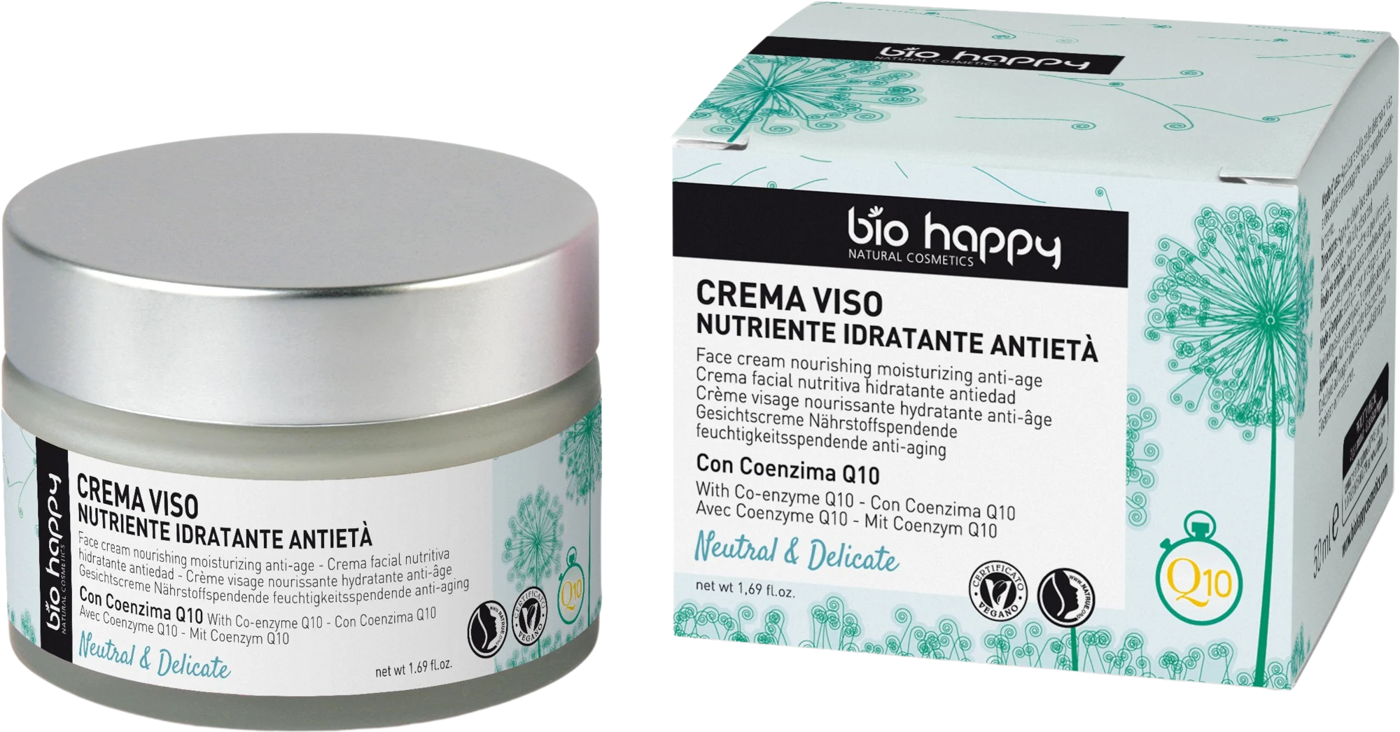 Bio Happy Neutral & Delicate Anti-Aging Face Cream Co-Enzyme Q10, 50 ml