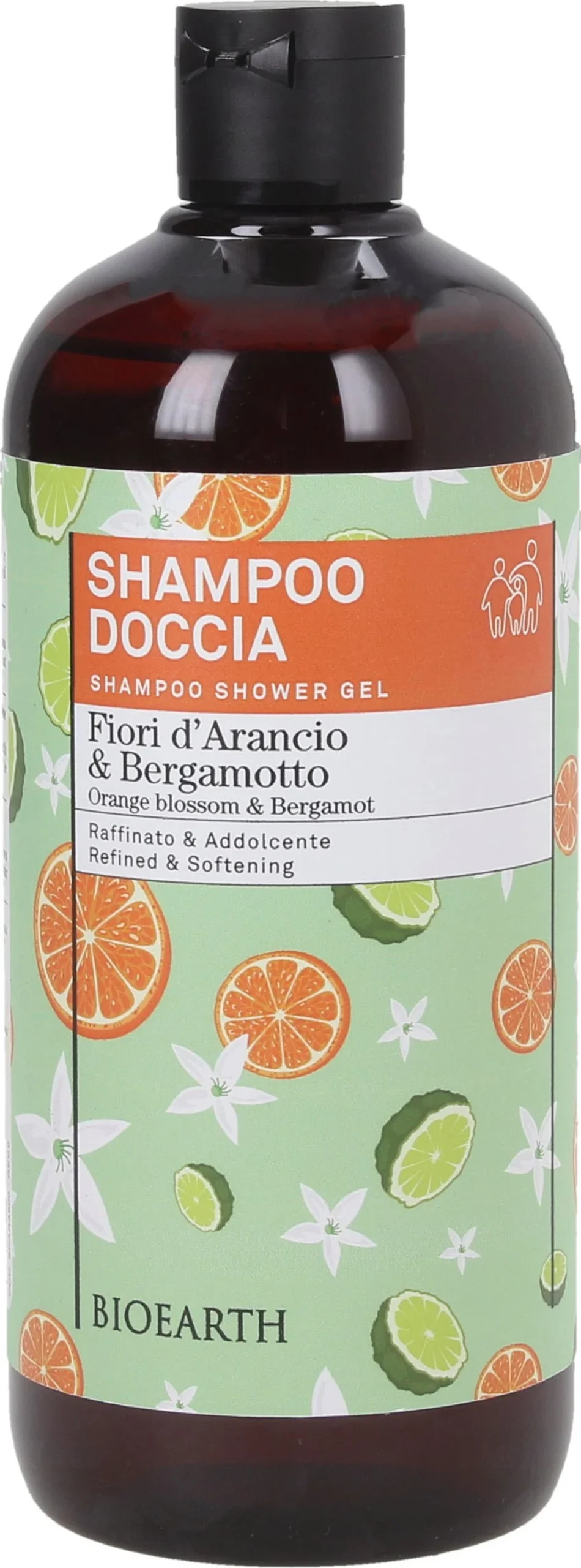 BIOEARTH Family 2in1 Shampoo & Duschgel Orangenblüte & Bergamotte, 500 ml