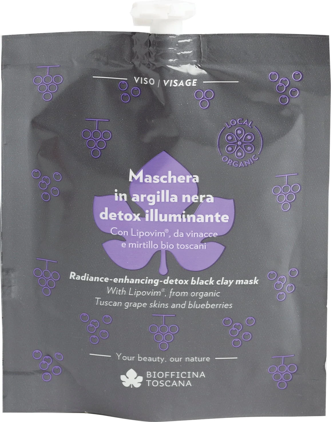 Biofficina Toscana Schwarze Tonerde Aufhellende Maske, 30 g