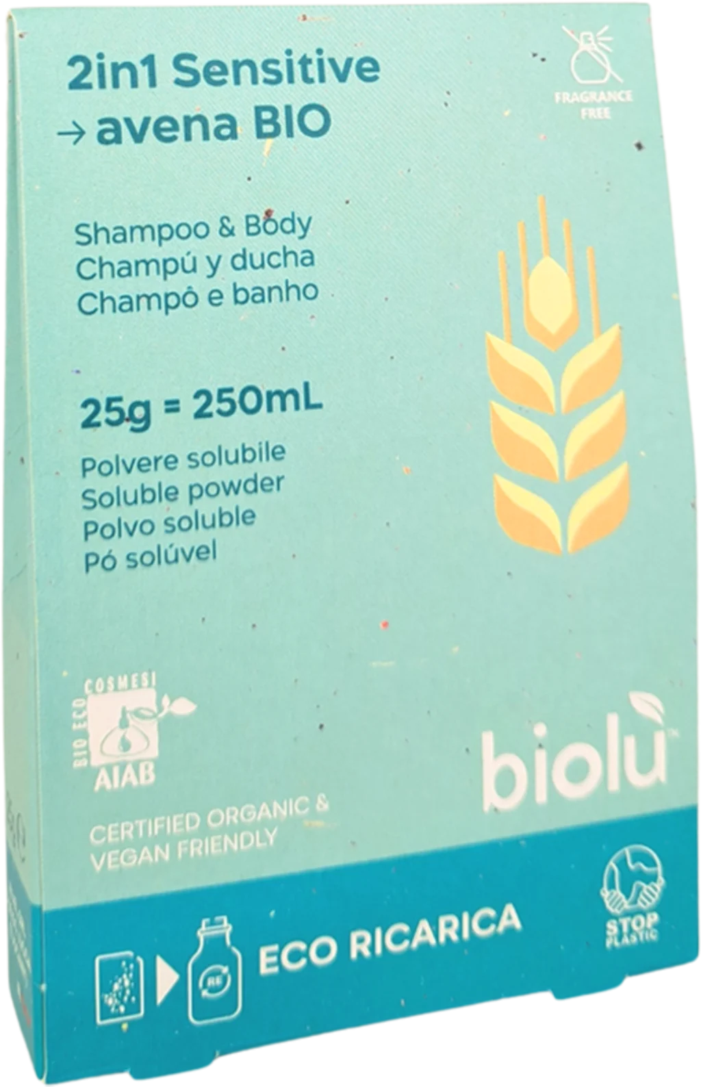 biolù 2in1 Shampoo & Duschgel Sensitiv Pulver Refill, 25 g