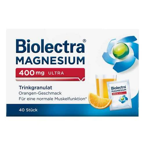 Biolectra Magnesium 400 mg ultra Trinkgranulat Orange, 40 St