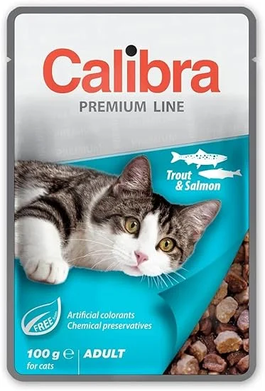 Calibra Cat Adult Pouch Trucha Salmon, 24 Saugbeutel à 100 g