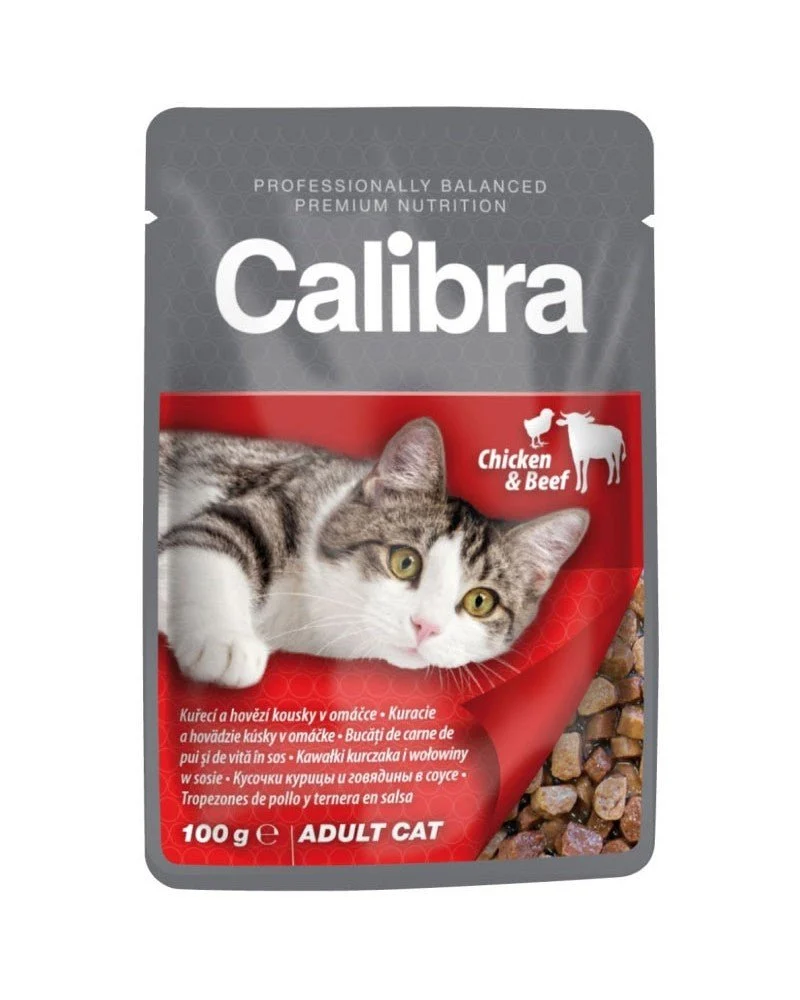 Calibra Cat Pouch Pollo Ternera Alimento Húmedo 24 ud