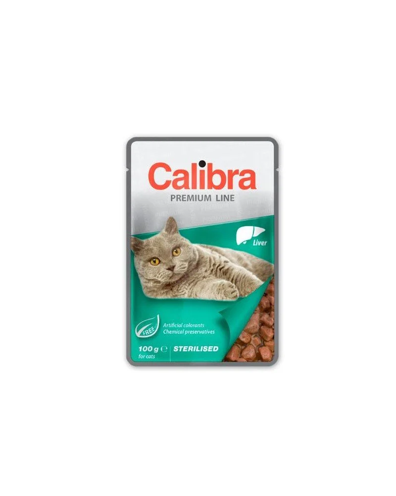 Calibra Cat Sterilised Pouch Hígado Comida para Gatos 24x100g