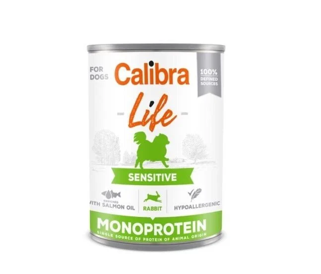 Calibra Dog Life Lata Sensitive Conejo 6 ud