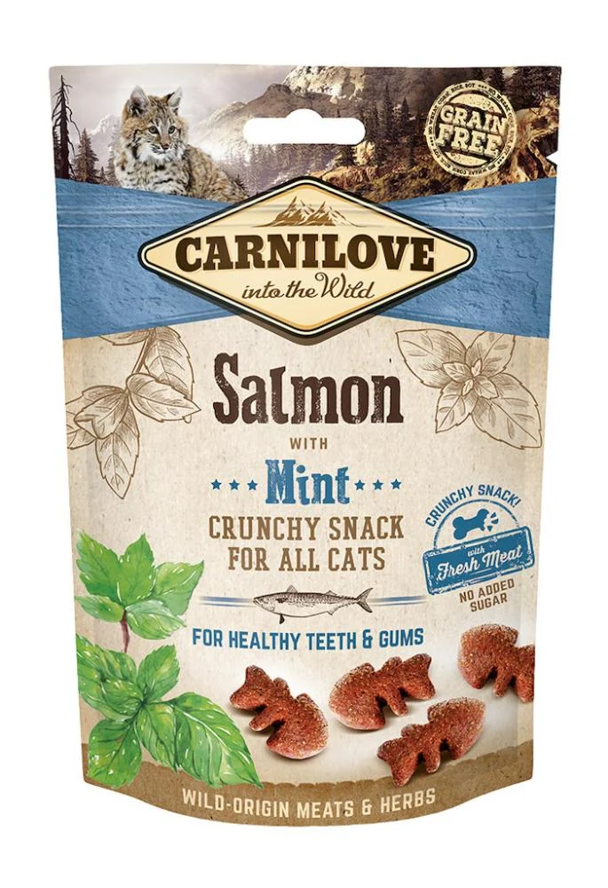 Carnilove Feline Crunchy Snack Salmón mit Minze 500g