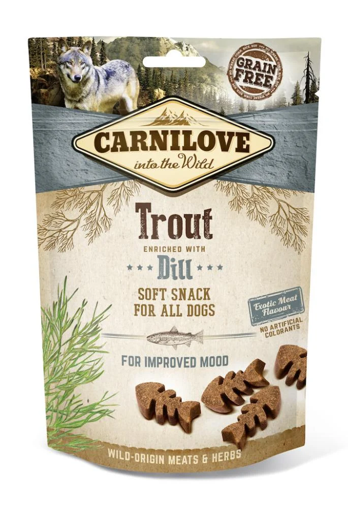 Carnilove Snack Halbfeucht Trüsche und Dill 10 Beutel à 200g