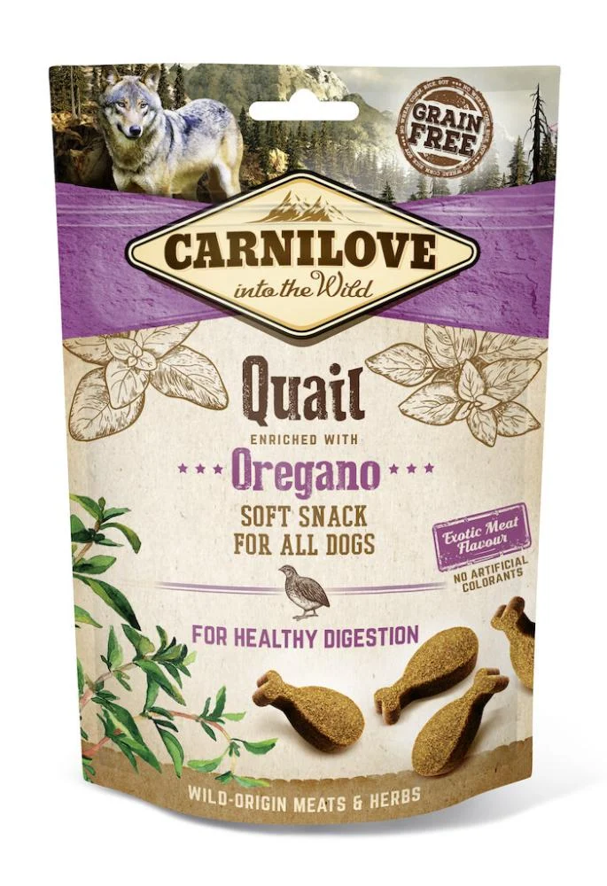 Carnilove Snacks Semi Húmedos Wachtel und Oregano 10 Stk