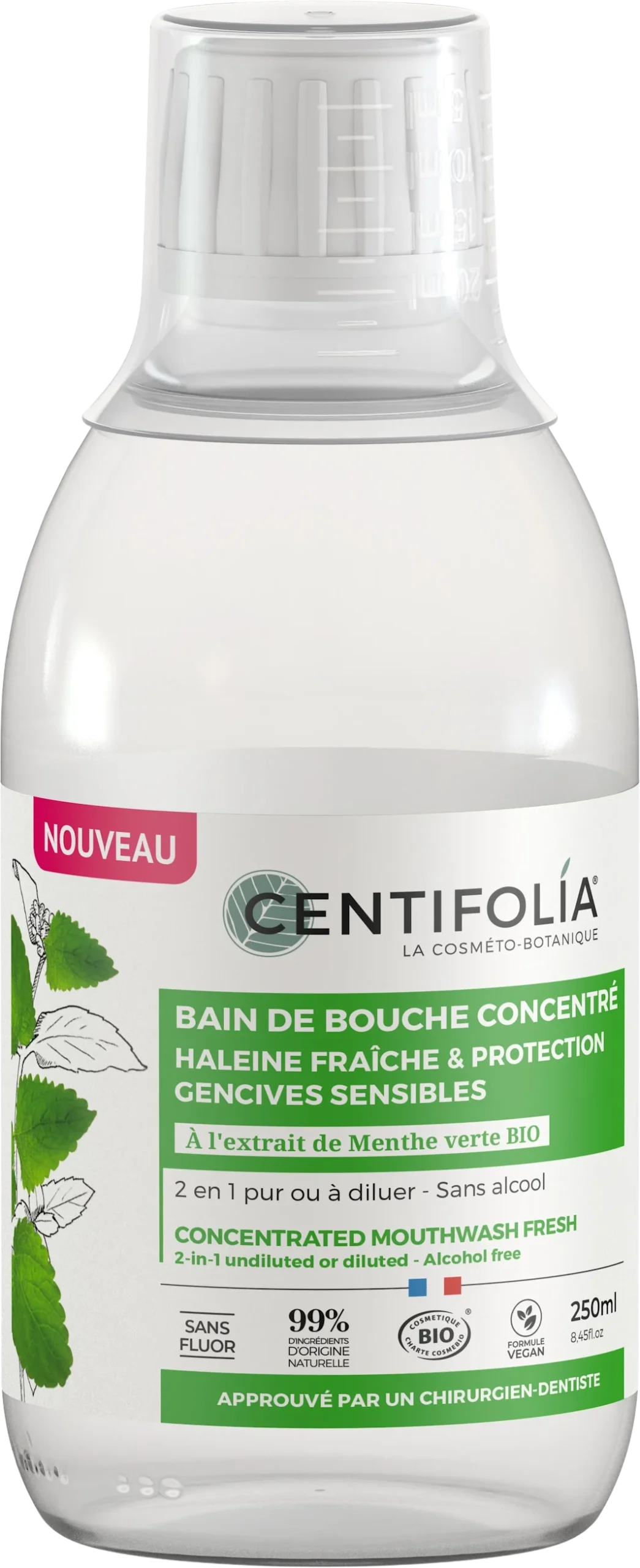 CENTIFOLIA Concentrated Mouthwash Fresh, 250 ml