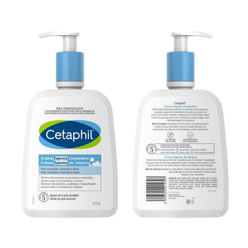 CETAPHIL Feuchtigkeitsspendender Reinigungscreme-Schaum 473 ml