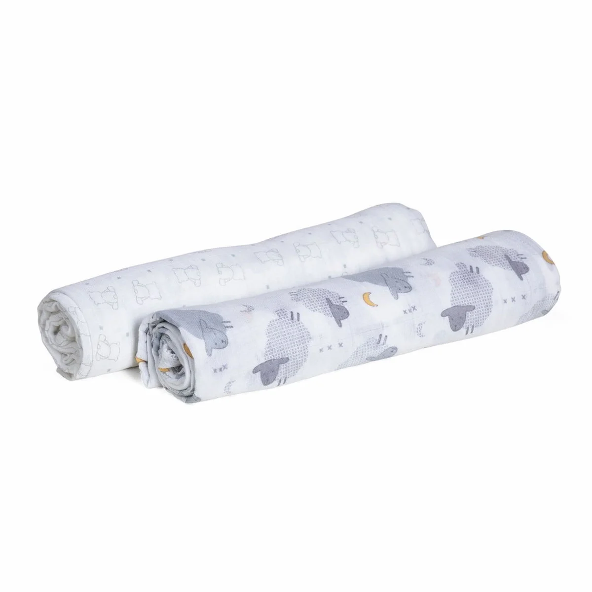 Chicco2er Set Musselin Spucktuch cloud & confetti