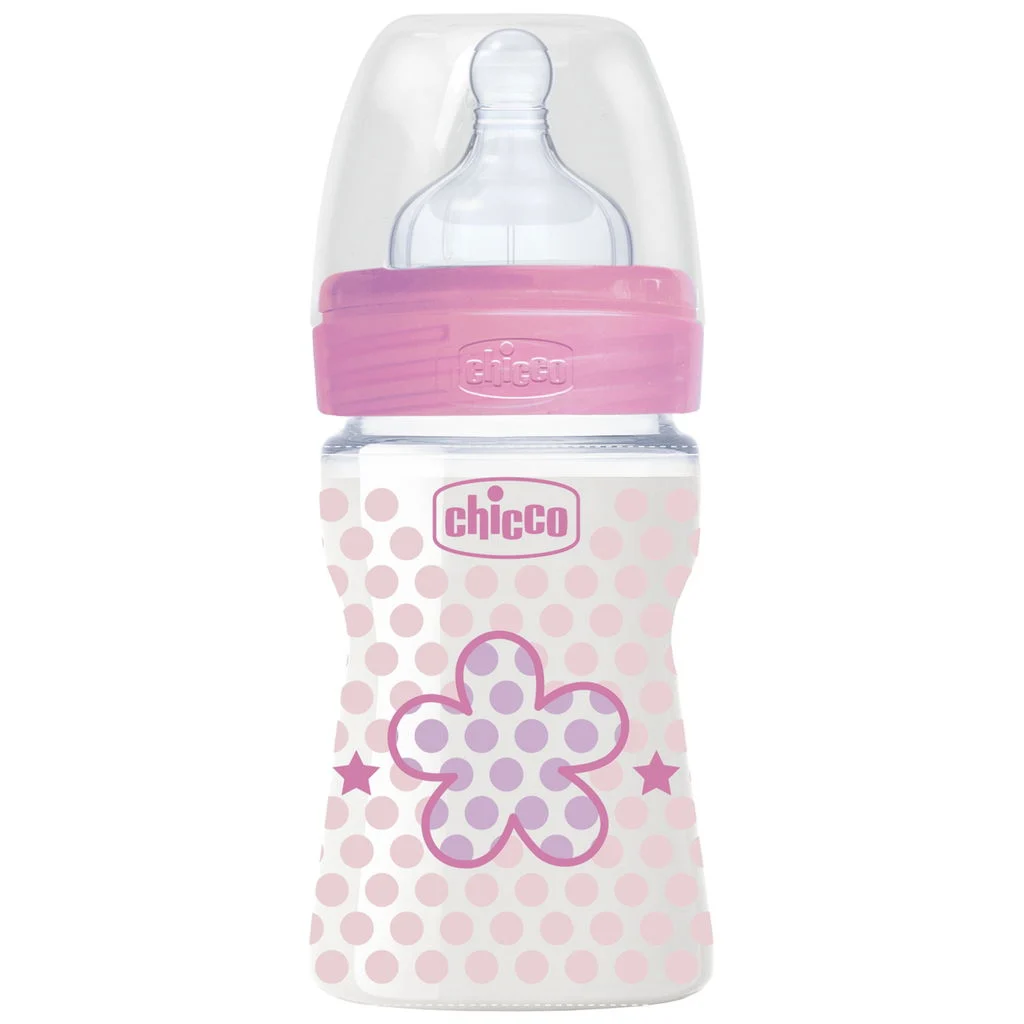 ChiccoBabyflasche Wolhbefinden Silikon 0M+