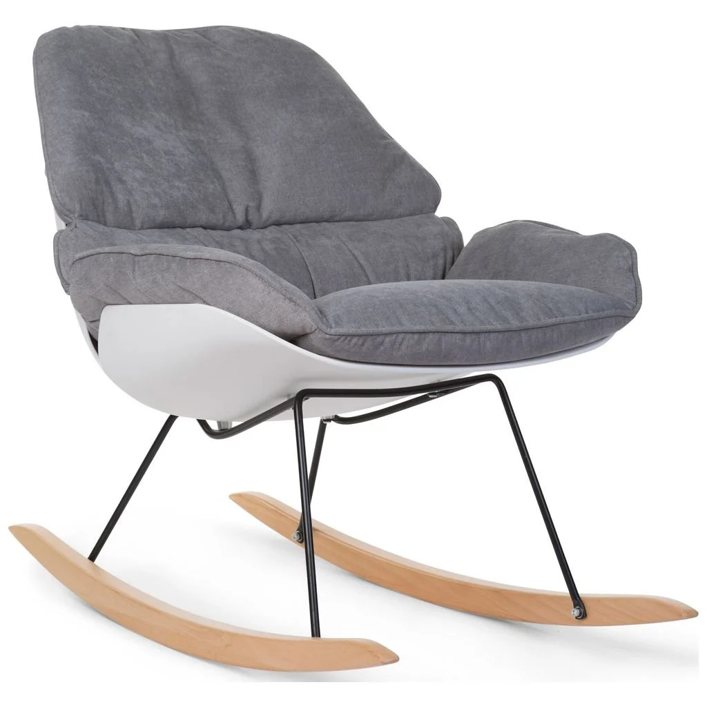 ChildhomeSchaukelstuhl Lounge weiss/grau
