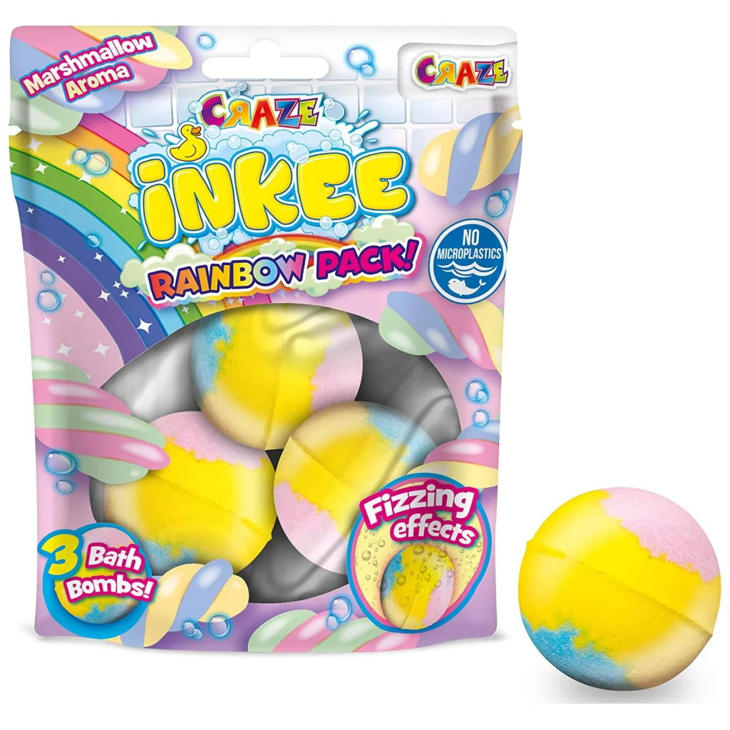 CRAZEInkee Badebombe Rainbow 3er Pack