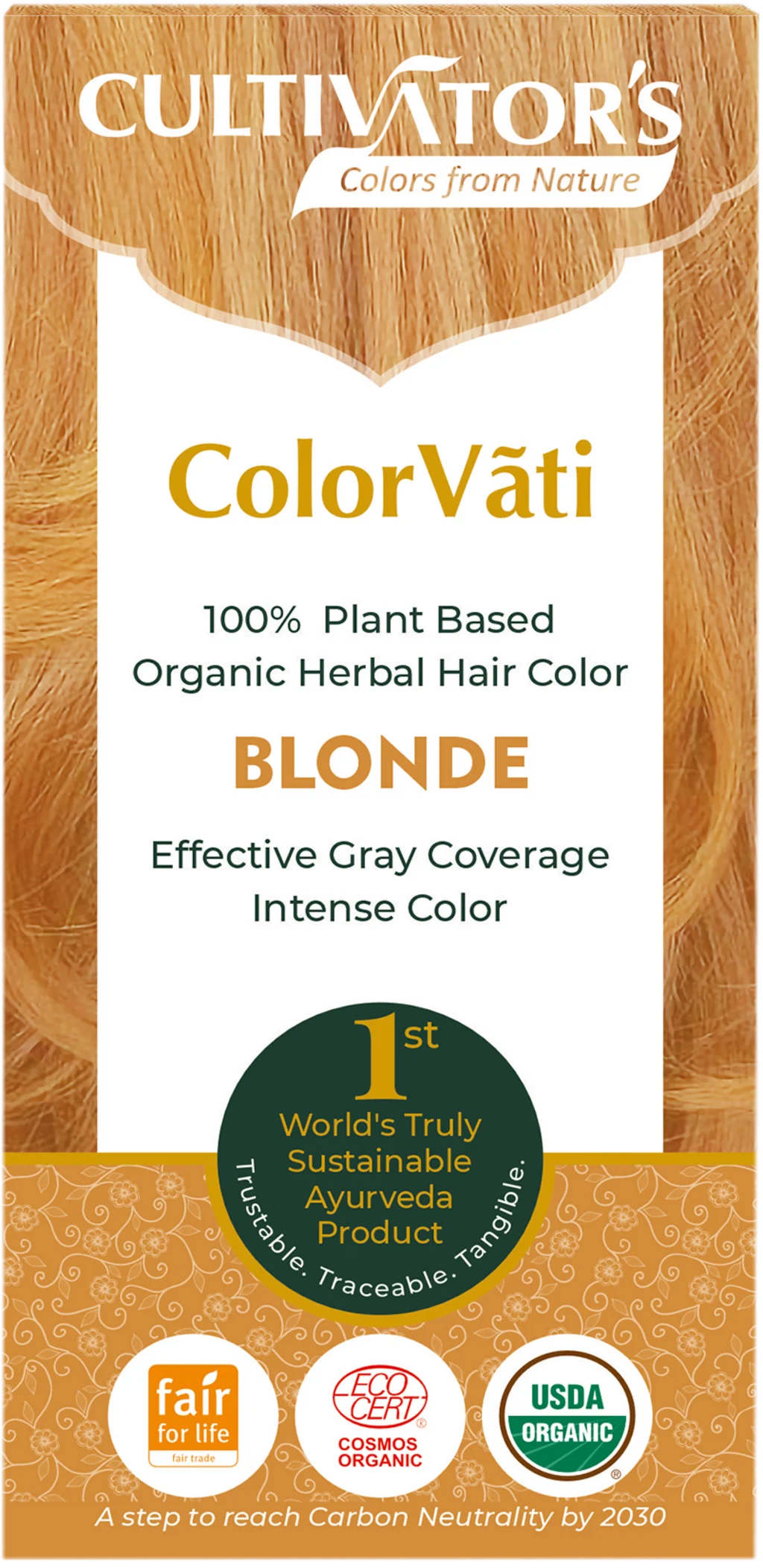 CULTIVATOR'S ColorVãti Organic Herbal Hair Color - 03 Blonde, 100 g