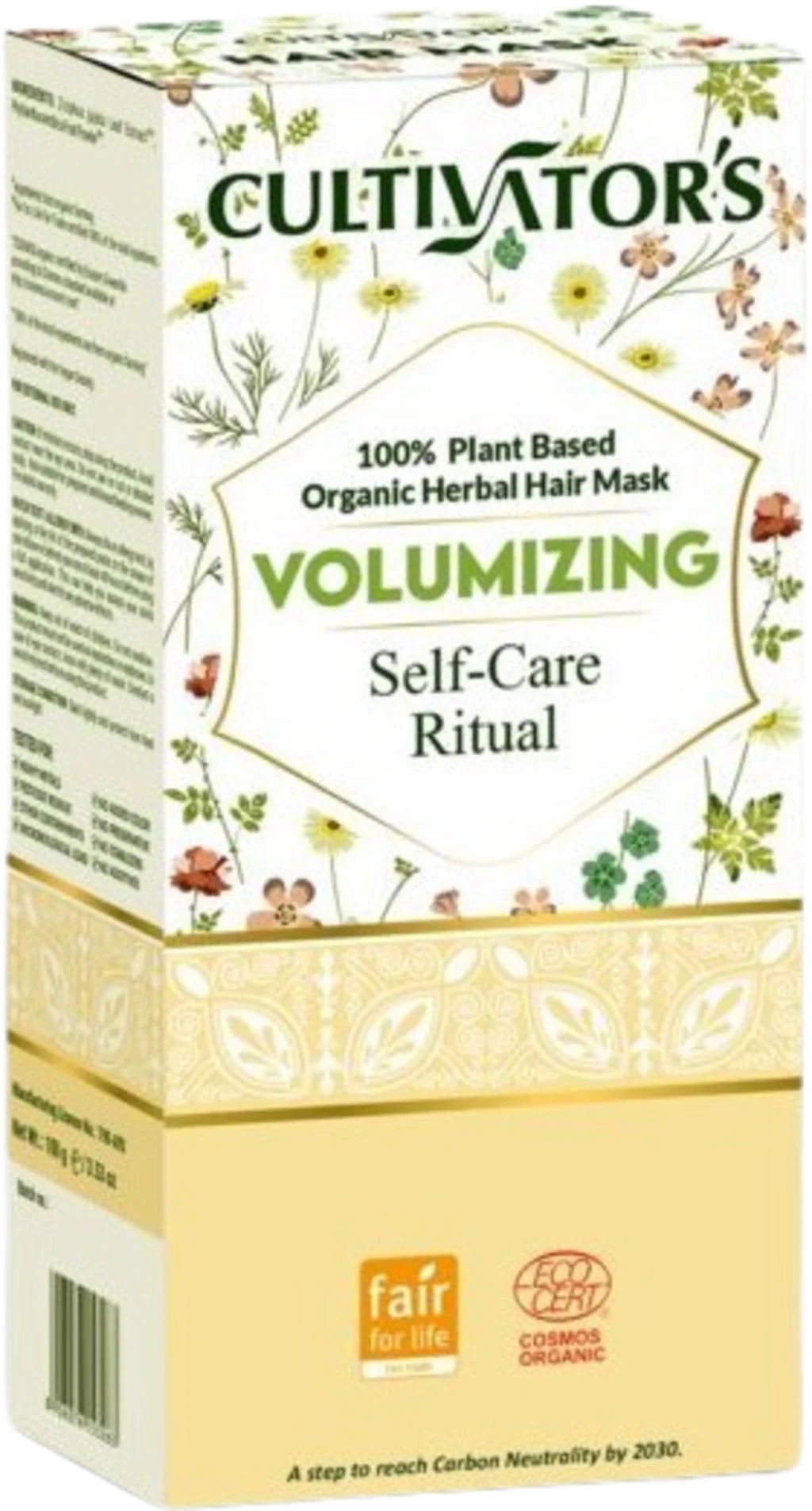 CULTIVATOR'S Organic Herbal Hair Mask Powder, Volumizing (100 g)