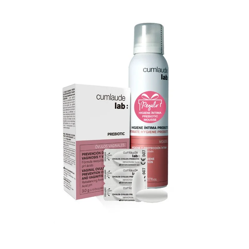 CUMLAUDE LAB Prebiotic 10 Vaginal-Ovula + Prebiotic Mousse Intimhygiene 150 ml Geschenk